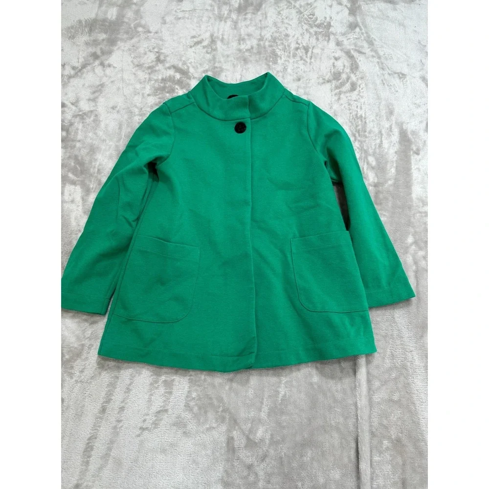 Gymboree Pea Coat‎ Girls Size 5/6 Green Button Up Pockets Spring Lined EUC